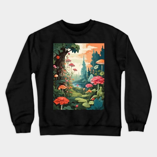 Secret Enchanted Forest Crewneck Sweatshirt by VivaLaRetro